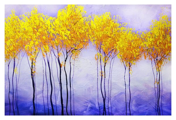 Tablou - Copaci galbeni (90x60 cm)