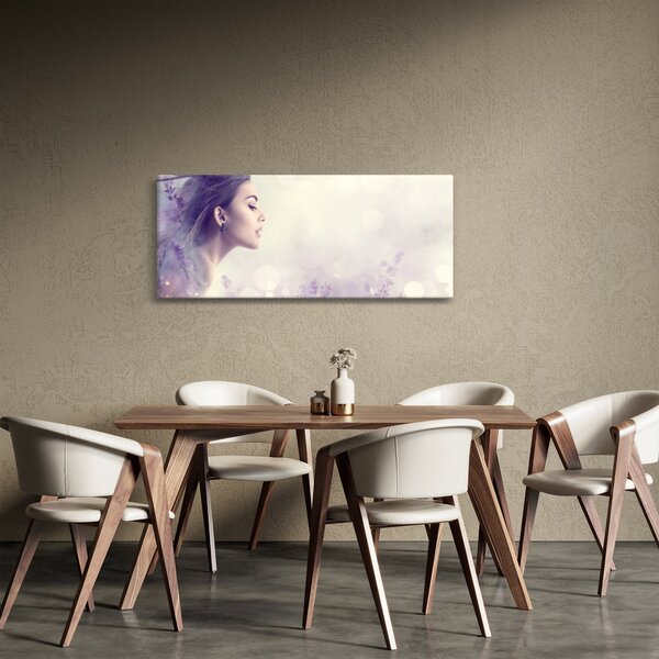 Tablou - Femeia cu lavandă (120x50 cm)
