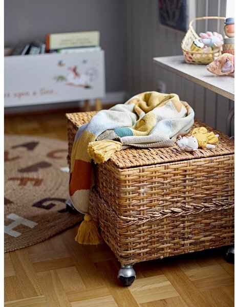 Covor în culoare naturală rotund din iută ø 130 cm Dinne – Bloomingville Mini