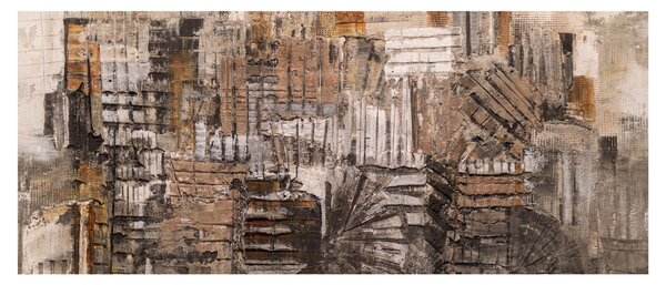 Tablou - Abstract, nuanțe maro (120x50 cm)