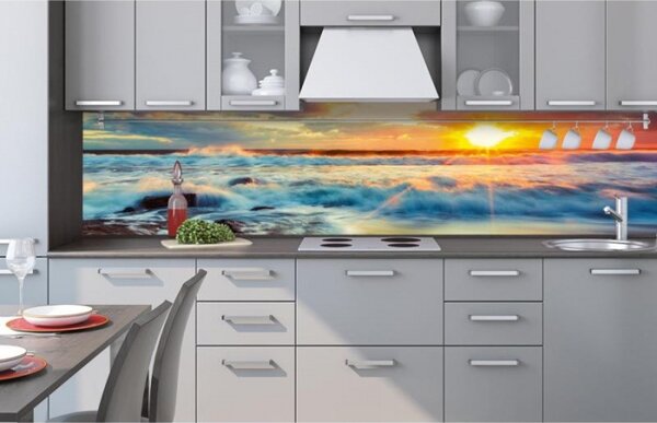 Fototapet pentru bucătărie - apus de soare 260 x 60 cm