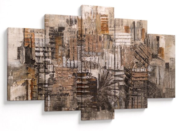 Tablou - Abstract, nuanțe maro (150x105 cm)