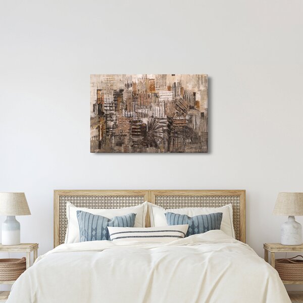 Tablou - Abstract, nuanțe maro (90x60 cm)