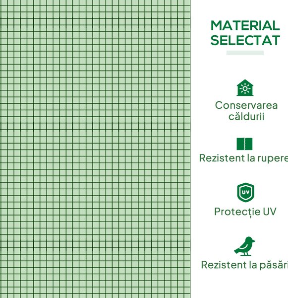 Outsunny Seră de Grădină Tip Tunel din Oțel și Plastic PP, cu Uși Rulabile, 295x100x80 cm, Verde | Aosom Romania