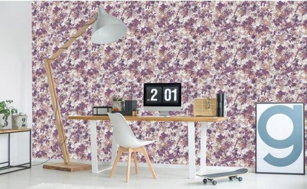 Tapet vlies de lux variație florală violet