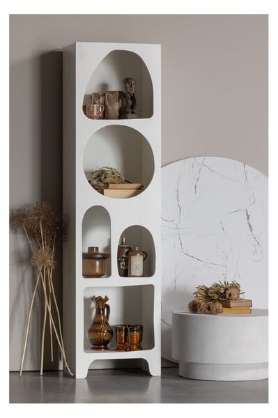 Bibliotecă albă 48x180 cm Caz – WOOOD