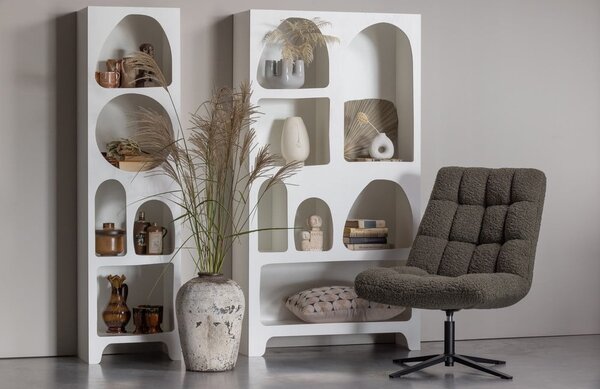 Bibliotecă albă 48x180 cm Caz – WOOOD