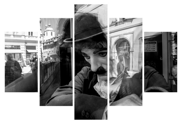 Tablou - Charles Chaplin la Praga (150x105 cm)