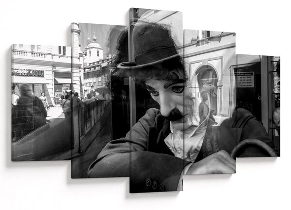 Tablou - Charles Chaplin la Praga (150x105 cm)