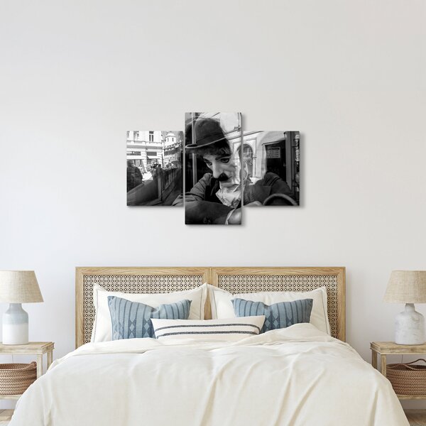 Tablou - Charles Chaplin la Praga (90x60 cm)