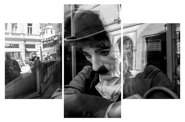 Tablou - Charles Chaplin la Praga (90x60 cm)