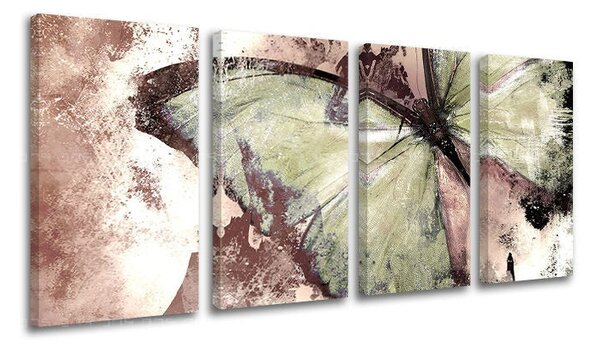 Tablou de perete în 4 părți ABSTRAKT - 80x40 cm