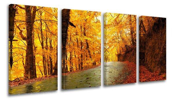 Tablou de perete în 4 părți ARBORI - 80x40 cm