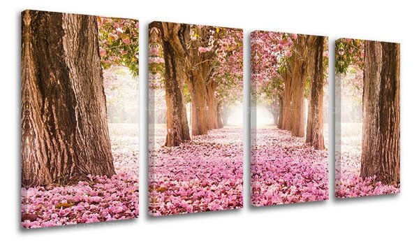Tablou de perete în 4 părți ARBORI - 80x40 cm