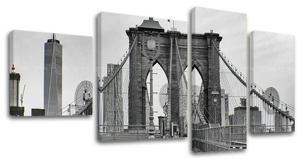 Tablou de perete în 4 părți ORAȘ / NEW YORK - 90x50 cm