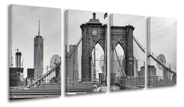 Tablou de perete în 4 părți ORAȘ / NEW YORK - 80x40 cm