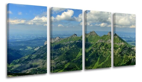 Tablou de perete în 4 părți SLOVACIA / TATRY - 80x40 cm