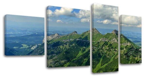 Tablou de perete în 4 părți SLOVACIA / TATRY - 90x50 cm
