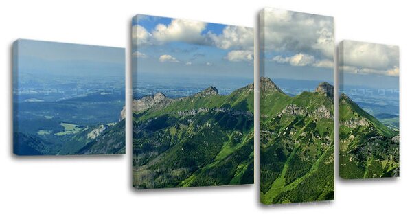 Tablou de perete în 4 părți SLOVACIA / TATRY - 90x50 cm