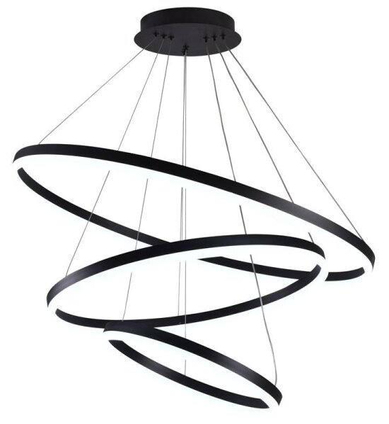 Brilagi - Lustră LED reglabilă suspendată pe cablu CIRCLE LED/125W/230V 3000-6500K neagră + telecomandă
