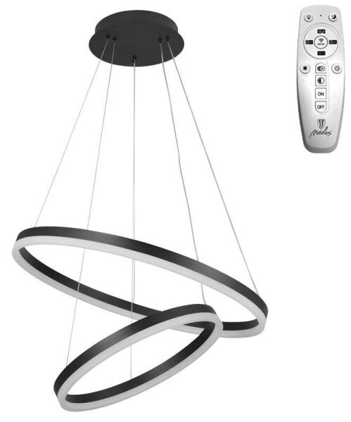Brilagi - Lustră LED dimabilă suspendată pe cablu CIRCLE, 70W/230V, 3000-6500K, negru + telecomandă