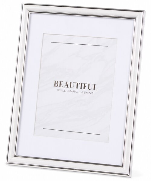 Rama foto decorativa Pufo pentru diploma, certificat, acte sau fotografie A4, design elegant negru cu auriu, 32 x 24 cm, argintiu