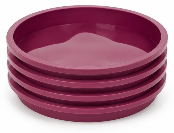 Set 4 forme Pufo Cake din silicon pentru blat de tort, prajituri- rezistente si usor de utilizat, mov