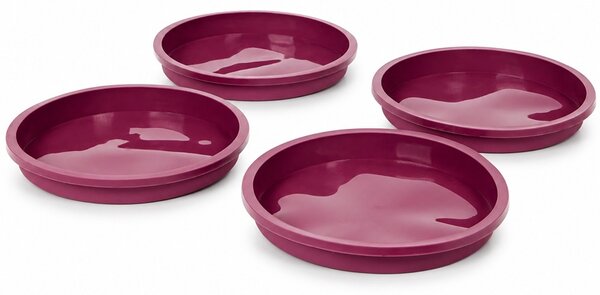 Set 4 forme Pufo Cake din silicon pentru blat de tort, prajituri- rezistente si usor de utilizat, mov