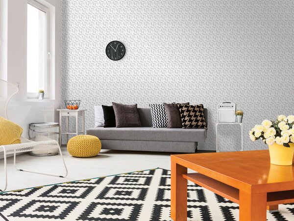 Tapet vlies de lux flori moderne albe