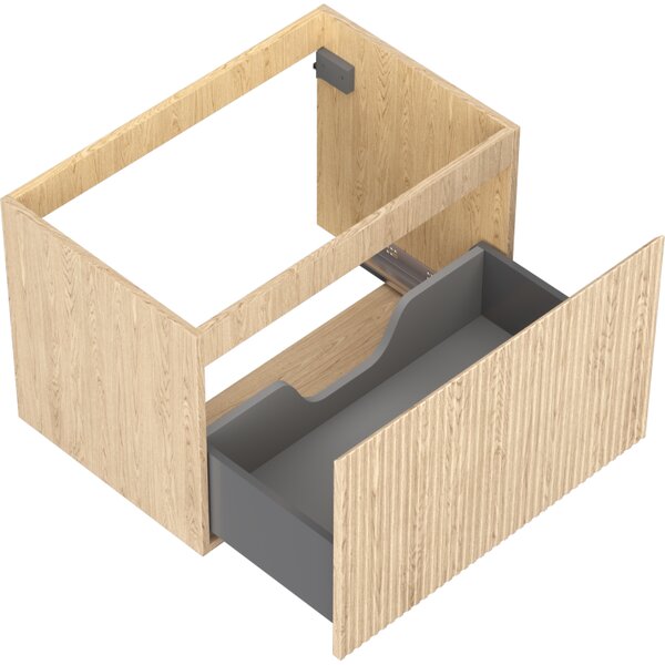 Mexen Rivel, mobilier baie 70 cm, 1 sertar, canelat, stejar, 91A20-07047-1-BF81