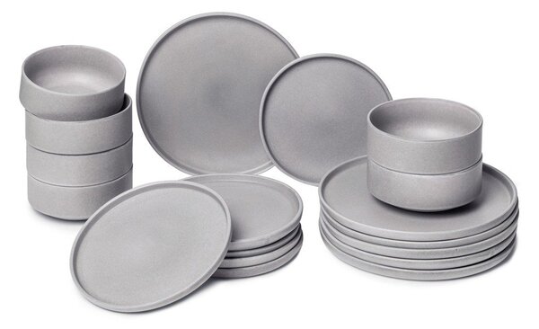 Set 18 vase din gresie Bonami Selection Malia, gri