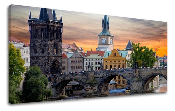 Tablou de perete Panorama ORAȘ PRAGUE - 30x60 cm