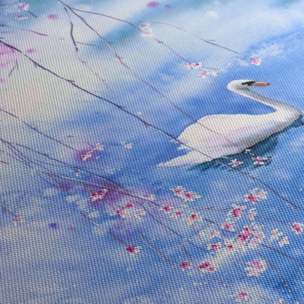 Tablou - Lacul magic (cu ceas) (90x30 cm)