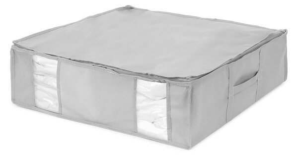 Cutie de depozitare pentru haine din material textil cu vacuum/cu pereți întăriți 56x56x16,5 cm Granit – Compactor