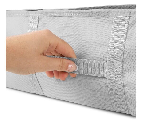 Cutie de depozitare pentru haine din material textil cu vacuum/cu pereți întăriți 56x56x16,5 cm Granit – Compactor