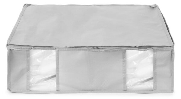Cutie de depozitare pentru haine din material textil cu vacuum/cu pereți întăriți 56x56x16,5 cm Granit – Compactor