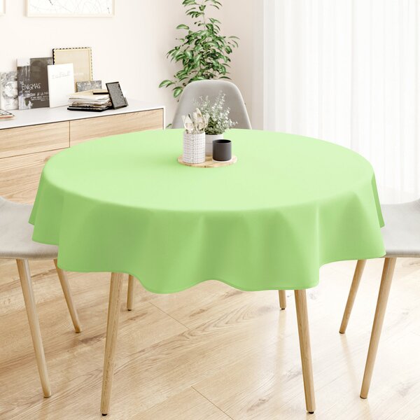 Goldea față de masă 100% bumbac verde de primăvară - rotundă Ø 100 cm