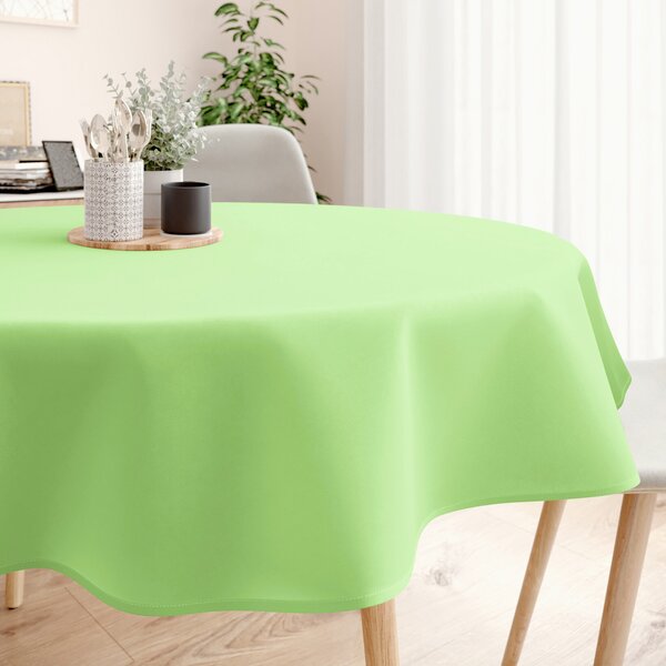Goldea față de masă 100% bumbac verde de primăvară - rotundă Ø 100 cm