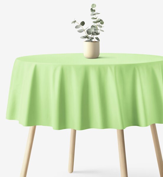 Goldea față de masă 100% bumbac verde de primăvară - rotundă Ø 100 cm