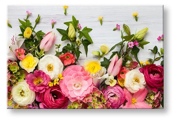 Tablou de perete PINK FLOWERS_1510-11 - 20x30 cm