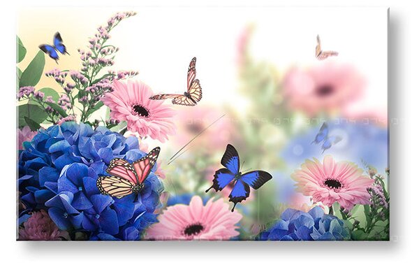 Tablou de perete PINK FLOWERS_153-11 - 20x30 cm