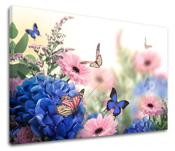 Tablou de perete PINK FLOWERS_153-11 - 20x30 cm