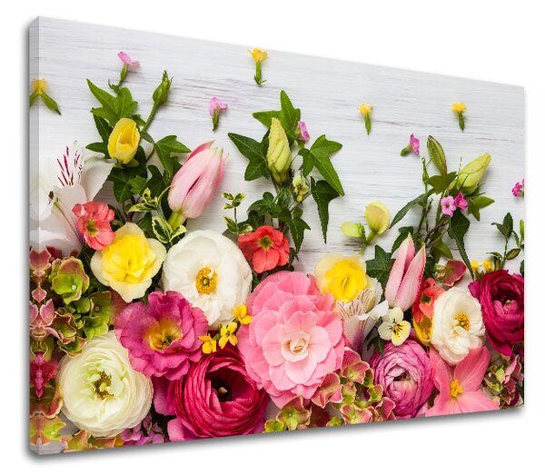 Tablou de perete PINK FLOWERS_1510-11 - 20x30 cm
