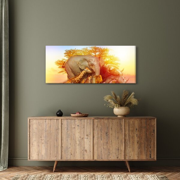 Tablou - Animale africane (120x50 cm)