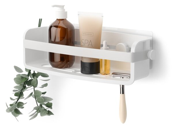 Raft pentru baie alb autoadeziv din plastic reciclat Flex Adhesive – Umbra