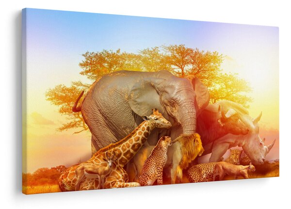 Tablou - Animale africane (90x60 cm)