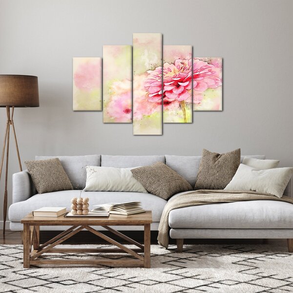 Tablou - Floare roz, aquarel (150x105 cm)