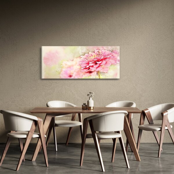 Tablou - Floare roz, aquarel (120x50 cm)