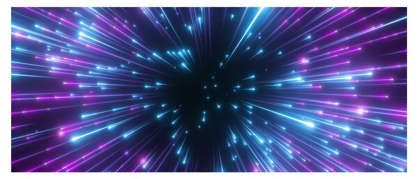 Tablou - Spațiu neon (120x50 cm)