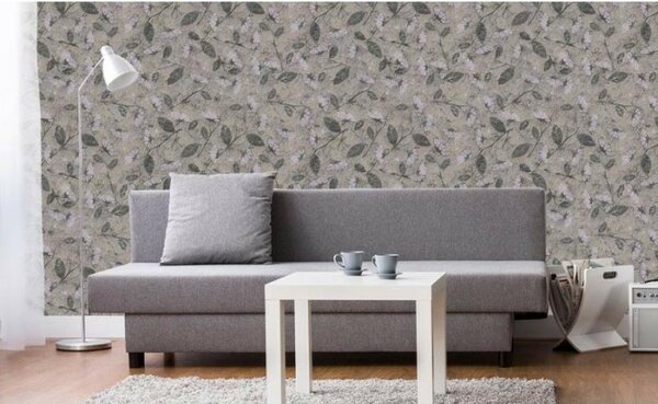 Tapet vlies de lux motiv floral bej